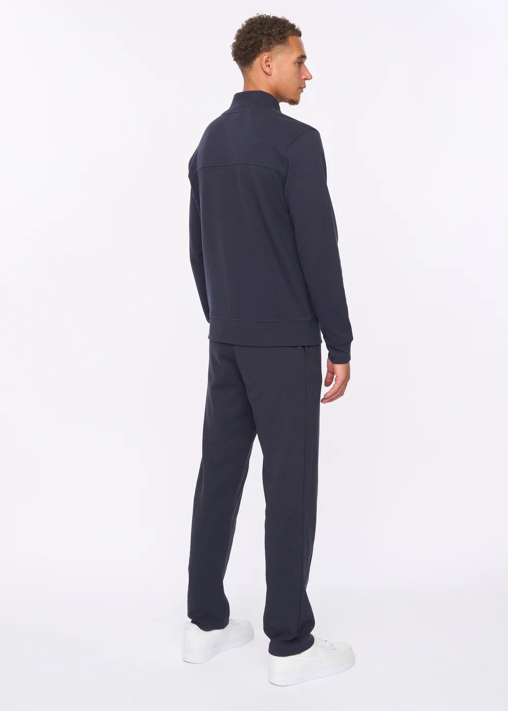 Duck & Cover Navy Slellmoore 1/4 Zip Sweat - M Image 2