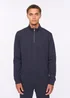 Duck & Cover Navy Slellmoore 1/4 Zip Sweat - M Image 1
