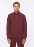 Duck & Cover Wine Slellmoore 1/4 Zip Sweat - XL Image 1