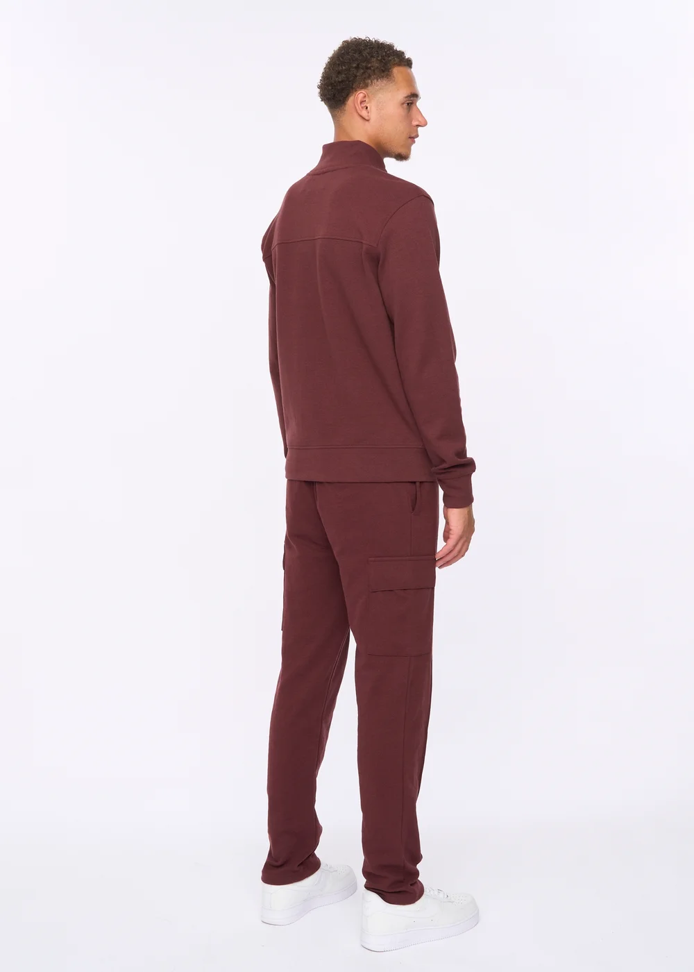 Duck & Cover Wine Slellmoore 1/4 Zip Sweat - XL Image 2
