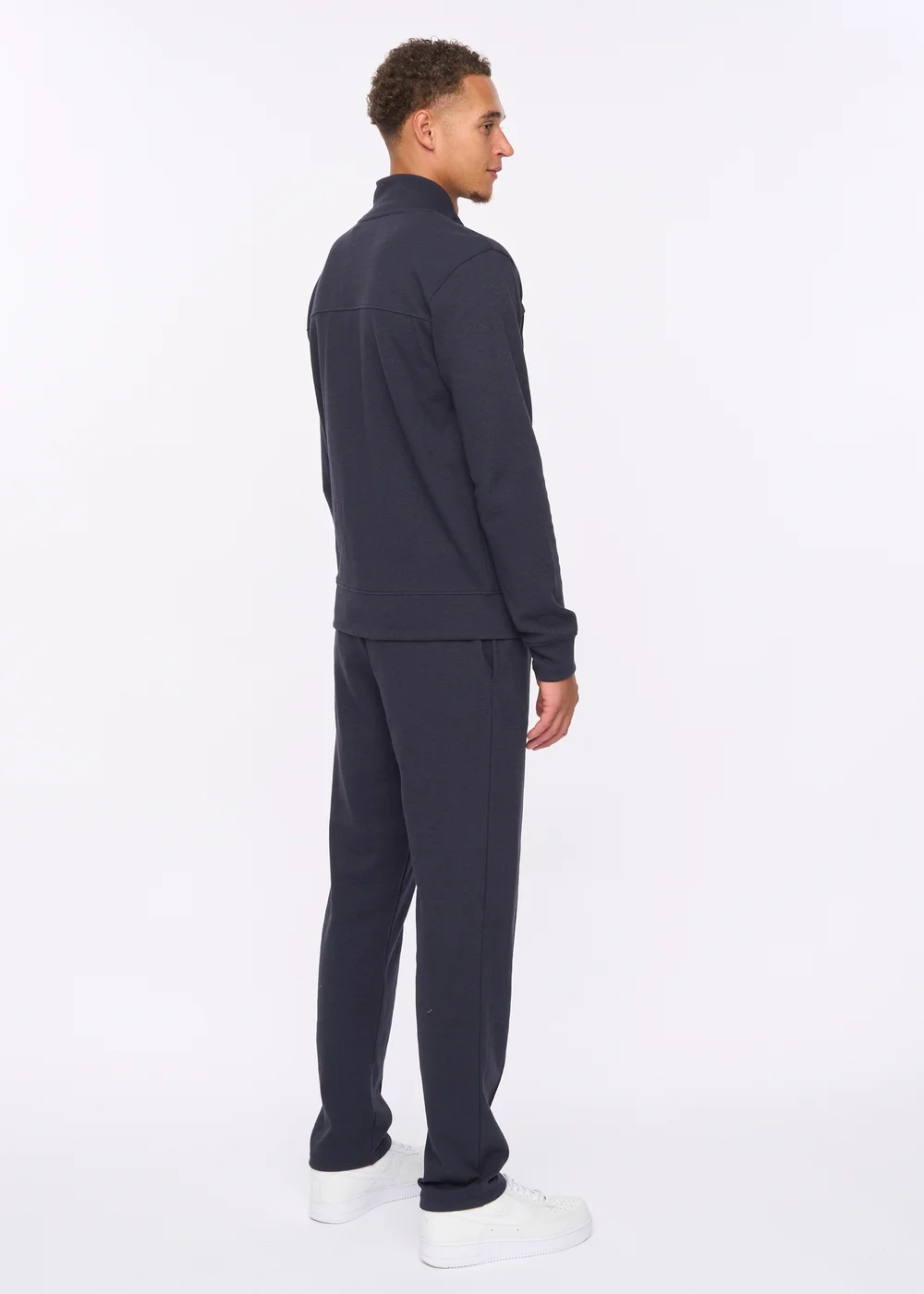 Duck & Cover Navy Tames Zip Thru Sweat - L Image 2