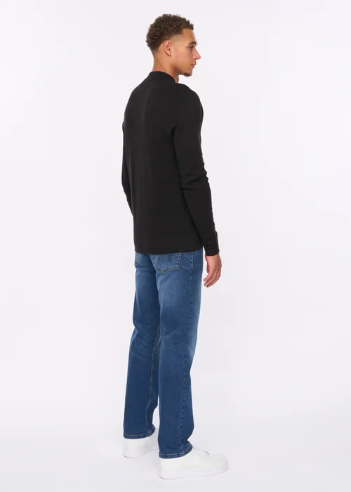 Duck & Cover Black Melfi Zip Thru Knit - Medium Image 2