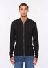 Duck & Cover Black Melfi Zip Thru Knit - Medium Image 1