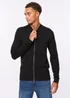 Duck & Cover Black Melfi Zip Thru Knit - Medium Image 3