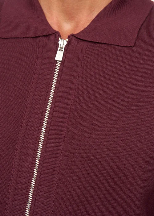 Duck & Cover Raisin Melfi Zip Thru Knit - Small Image 4