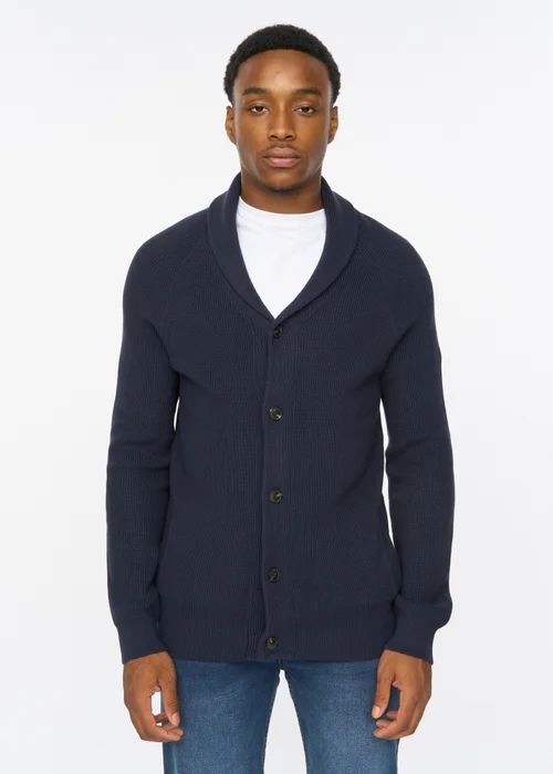 Duck & Cover Navy Venosa Cardigan - Extra Large Image 1