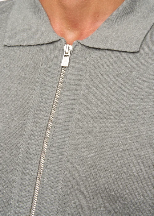 Duck & Cover Grey Marl Melfi Zip Thru Knit - Small Image 4