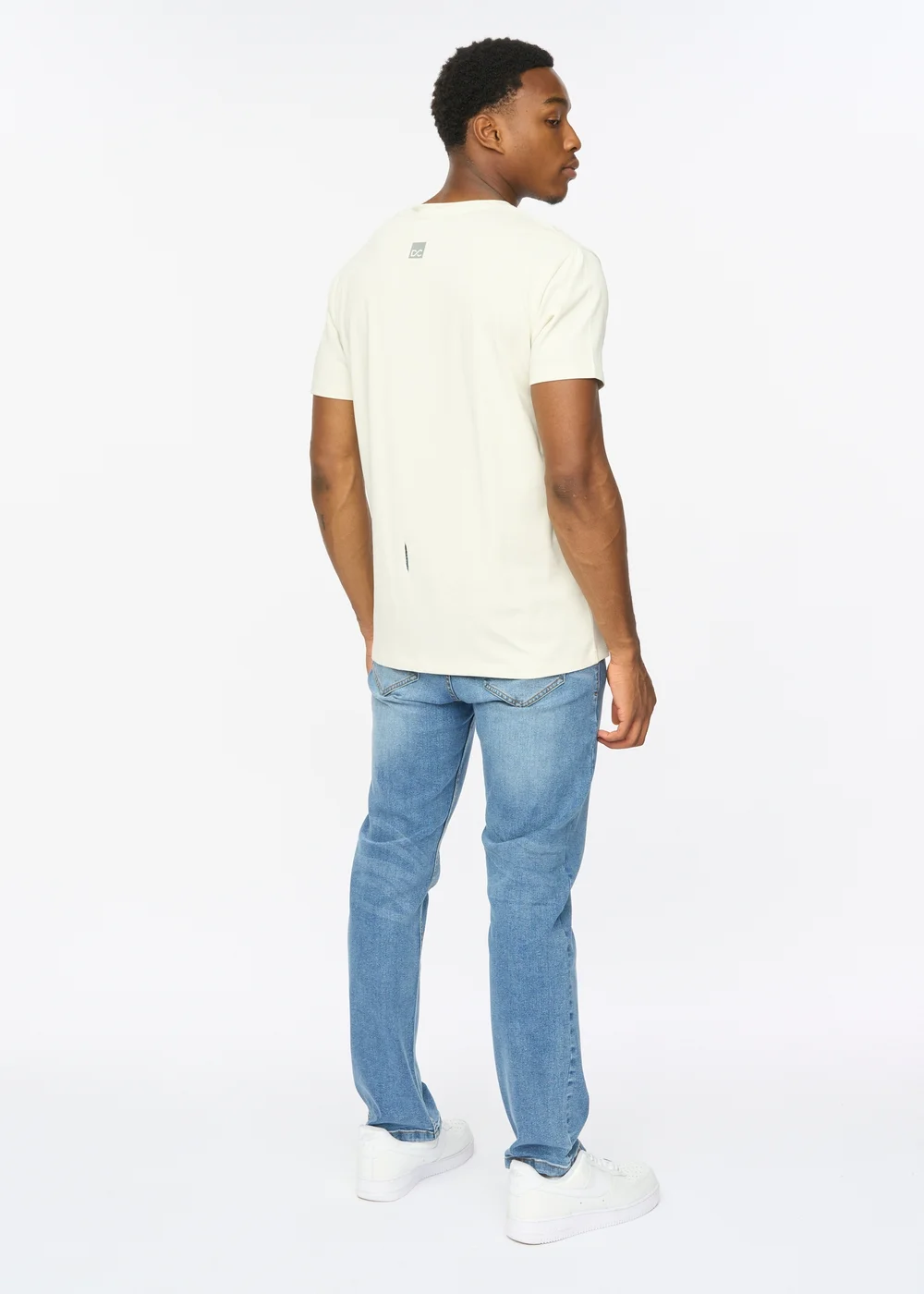 Duck & Cover Off White Trimlines T-shirt - Large Image 2