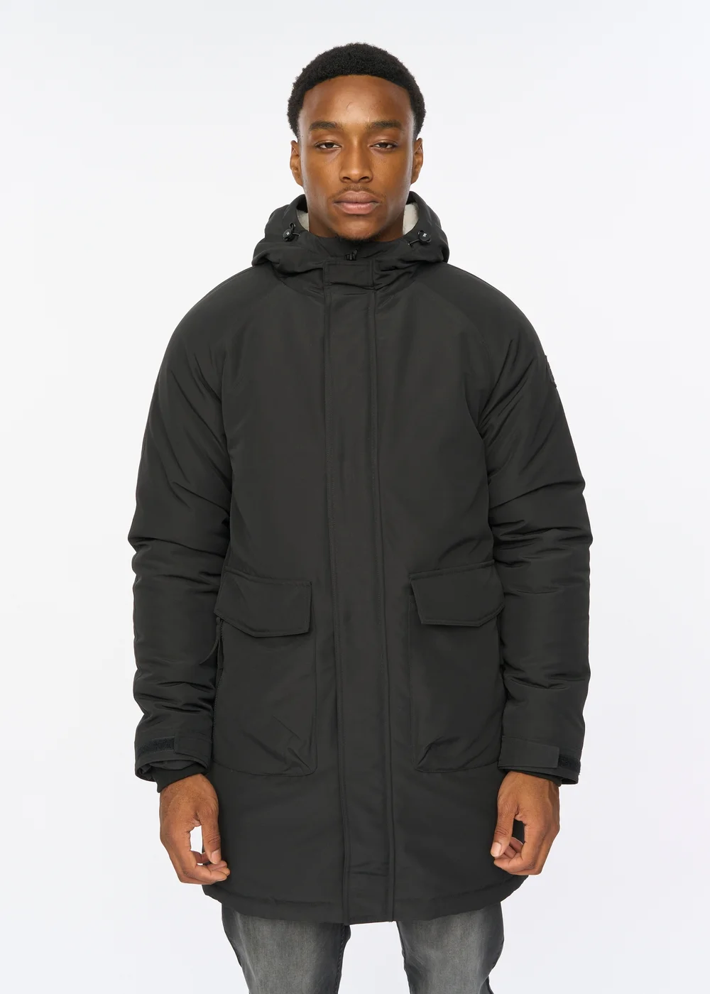 Duck & Cover Black Copfords Parka - M Image 1