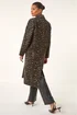 Roman Brown Animal Print Formal Pocket Coat - 20 Image 4