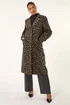 Roman Brown Animal Print Formal Pocket Coat - 20 Image 3