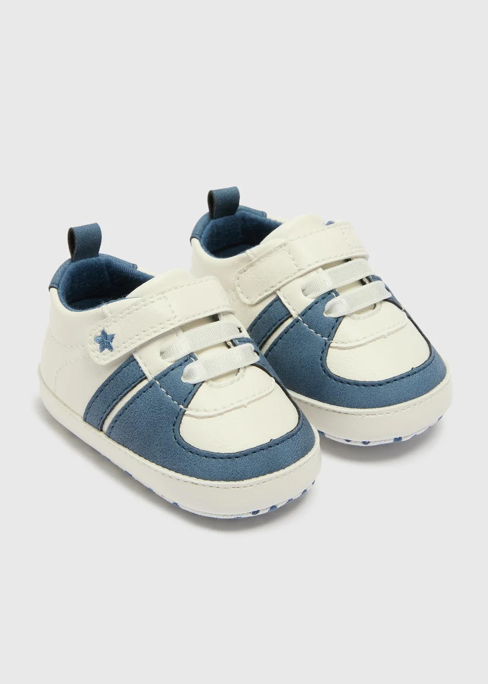 Baby Blue Retro Trainers (Newborn-18mths) - Age 0 - 3 Months Image 1