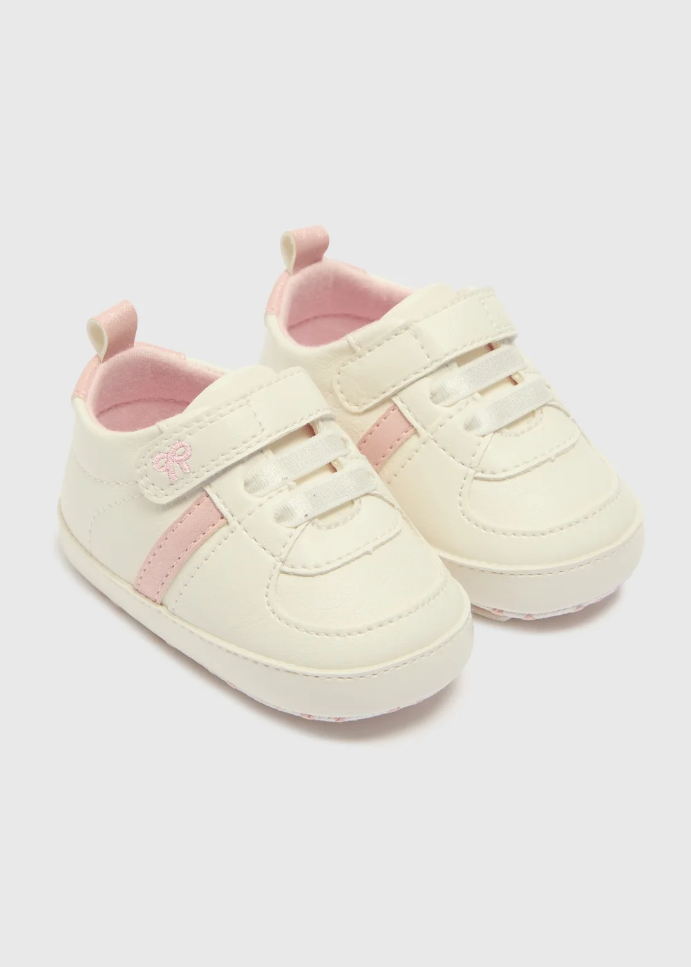 Baby Pink Retro Trainers (Newborn-18mths) - Age 0 - 3 Months Image 1