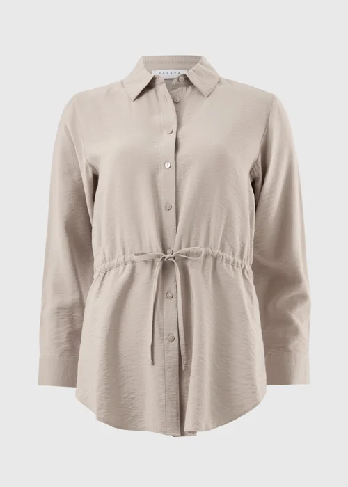 Beige Tie Waist Shirt - Size 14 Image 3