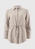 Beige Tie Waist Shirt - Size 14 Image 3