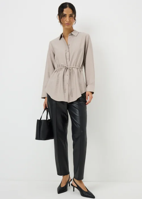 Beige Tie Waist Shirt - Size 14 Image 1