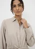 Beige Tie Waist Shirt - Size 14 Image 2