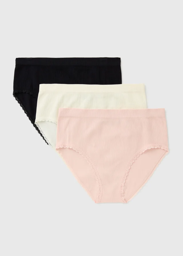 3 Pack Multi Seam Free Midi Knickers