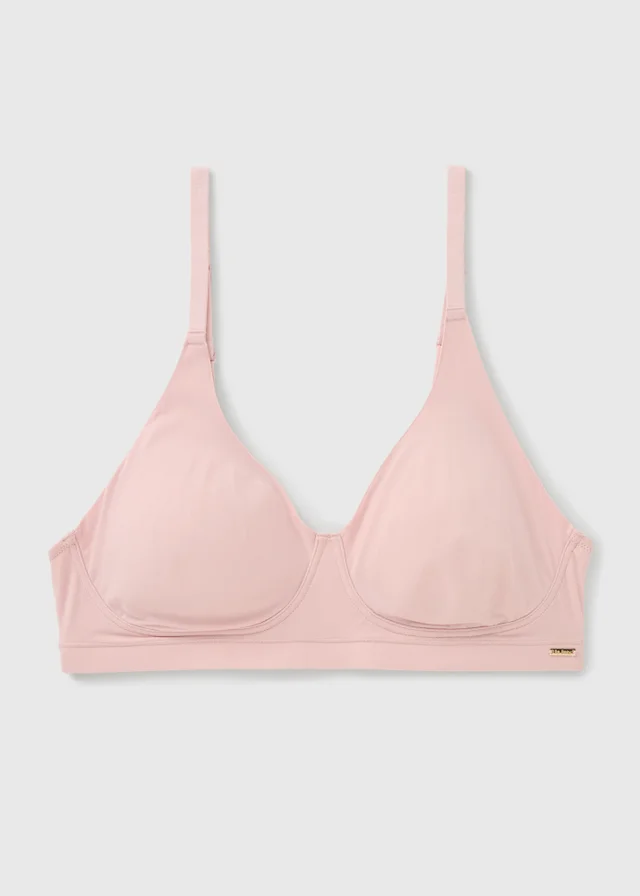 Pink Comfort Plunge Bra