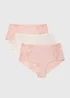 3 Pack Pink Comfort Lace Full Knickers - Extra small Image 1