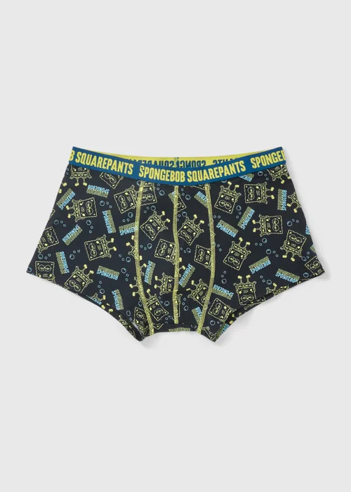 Navy Printed SpongeBob Boxers - Extra small Image 1