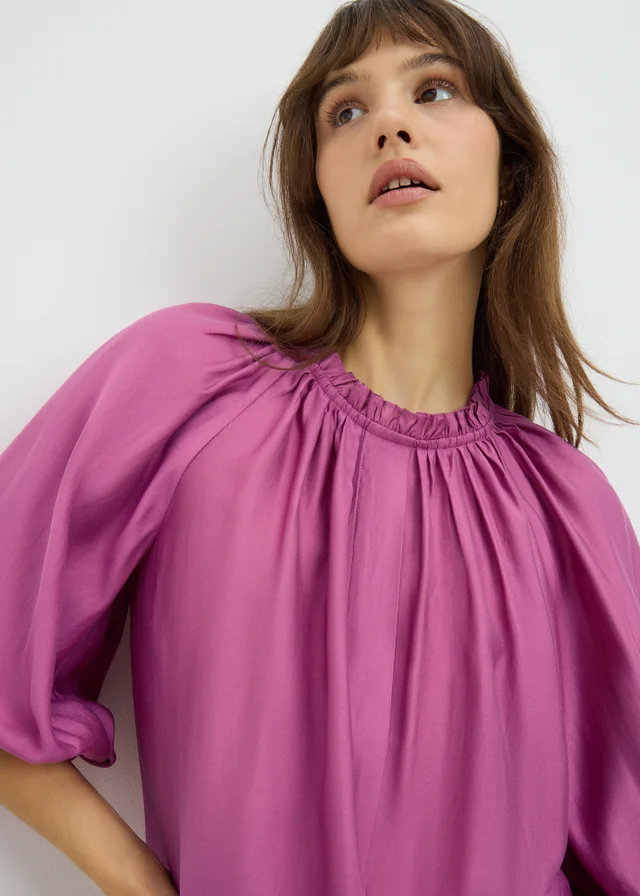 Pink Volume Sleeve Blouse