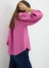 Pink Volume Sleeve Blouse - Size 8 Image 3