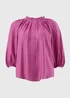 Pink Volume Sleeve Blouse - Size 8 Image 4