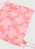 Girls Pink Flower Swimming Bag - One Size Image 2