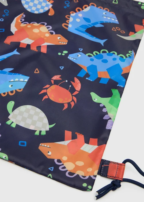 Boys Navy Animal Swimming Bag - One Size Image 2