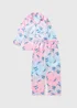 Disney Girls Pink Stitch Satin Pyjama Set (5-13yrs) - Age 5 Years Image 1