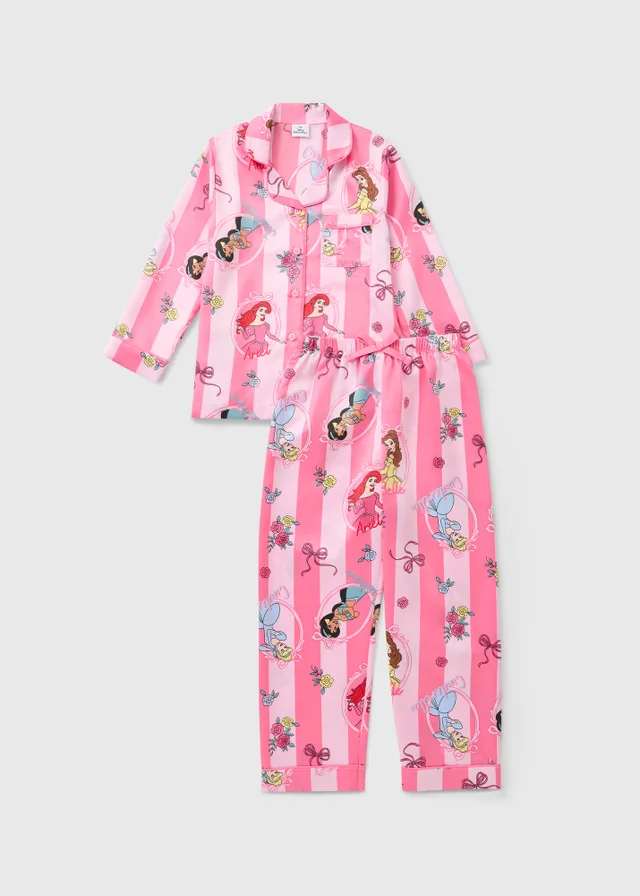 Disney Princess Girls Pink Satin Pyjama Set (3-9yrs)