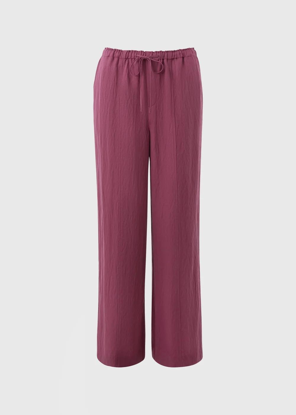 Raspberry Lyocell Wide Leg Trousers - Size 08 29 leg Image 2