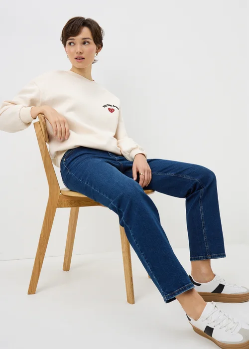 Cream Big Love Valentine's Mini Me Sweatshirt - Extra small Image 1