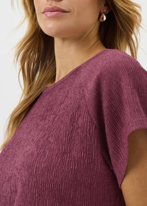 Raspberry Textured Co Ord Top - Size 8 Image 3