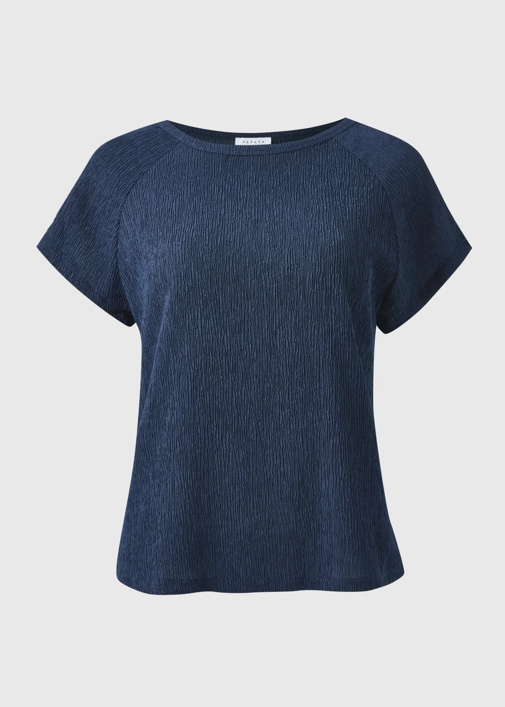 Navy Textured Co Ord T-Shirt - Size 8 Image 1