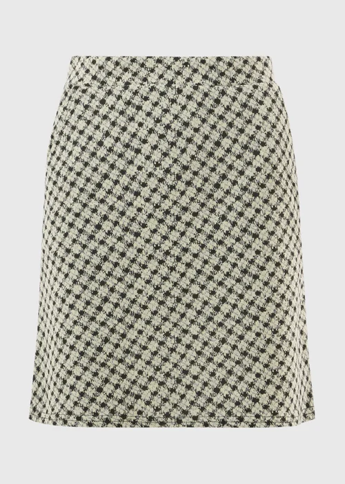 Black Check Jacquard Mini Skirt - Size 20 Image 2