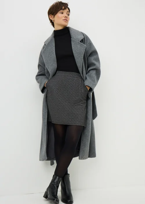 Black Geometric Mini Skirt - Size 20 Image 2