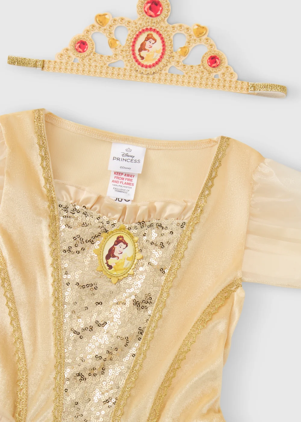 Disney Girls Gold Belle Costume (3-9yrs) - Age 3 Years Image 2
