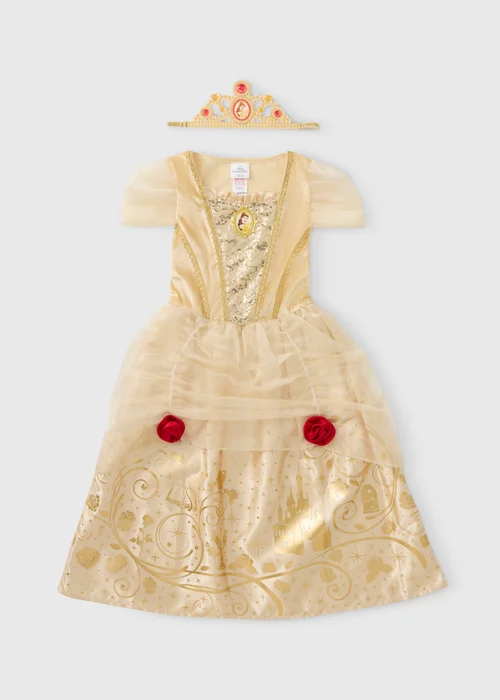 Disney Girls Gold Belle Costume (3-9yrs) - Age 3 Years Image 1