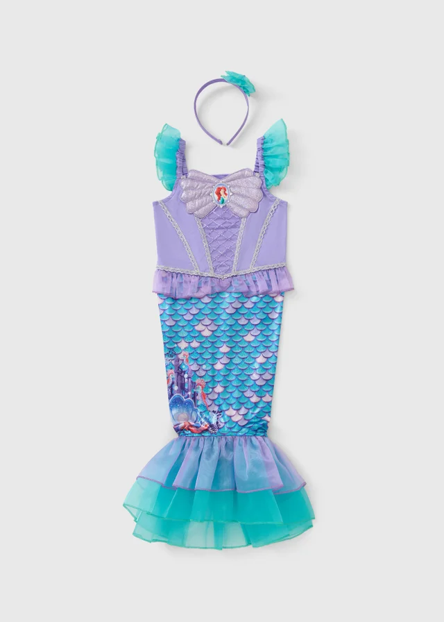 Disney Girls Lilac Ariel Costume (3-9yrs)