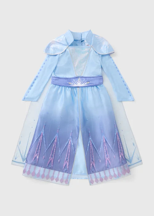 Disney Girls Blue Elsa Costume (3-9yrs) - Age 3 Years Image 1
