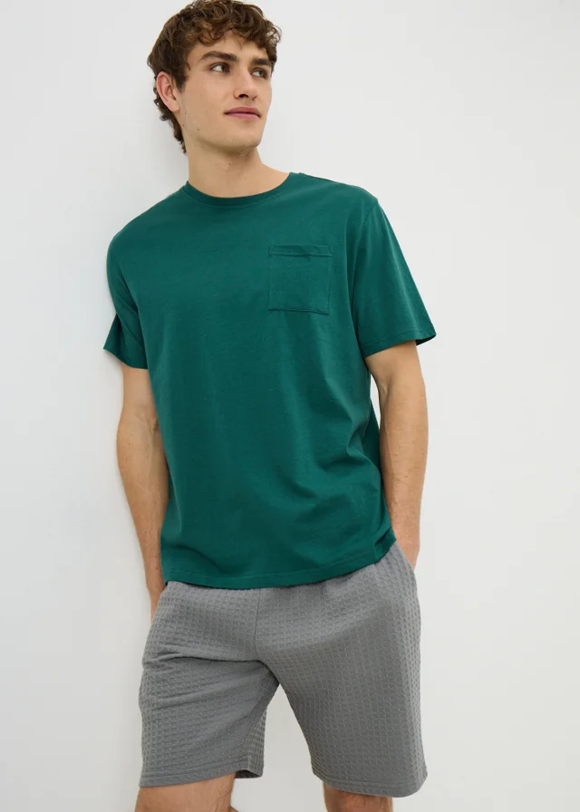 Green Waffle Design Short Pyjamas