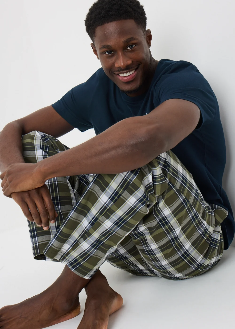 Khaki Poplin Long Pyjama Set - Extra small Image 1