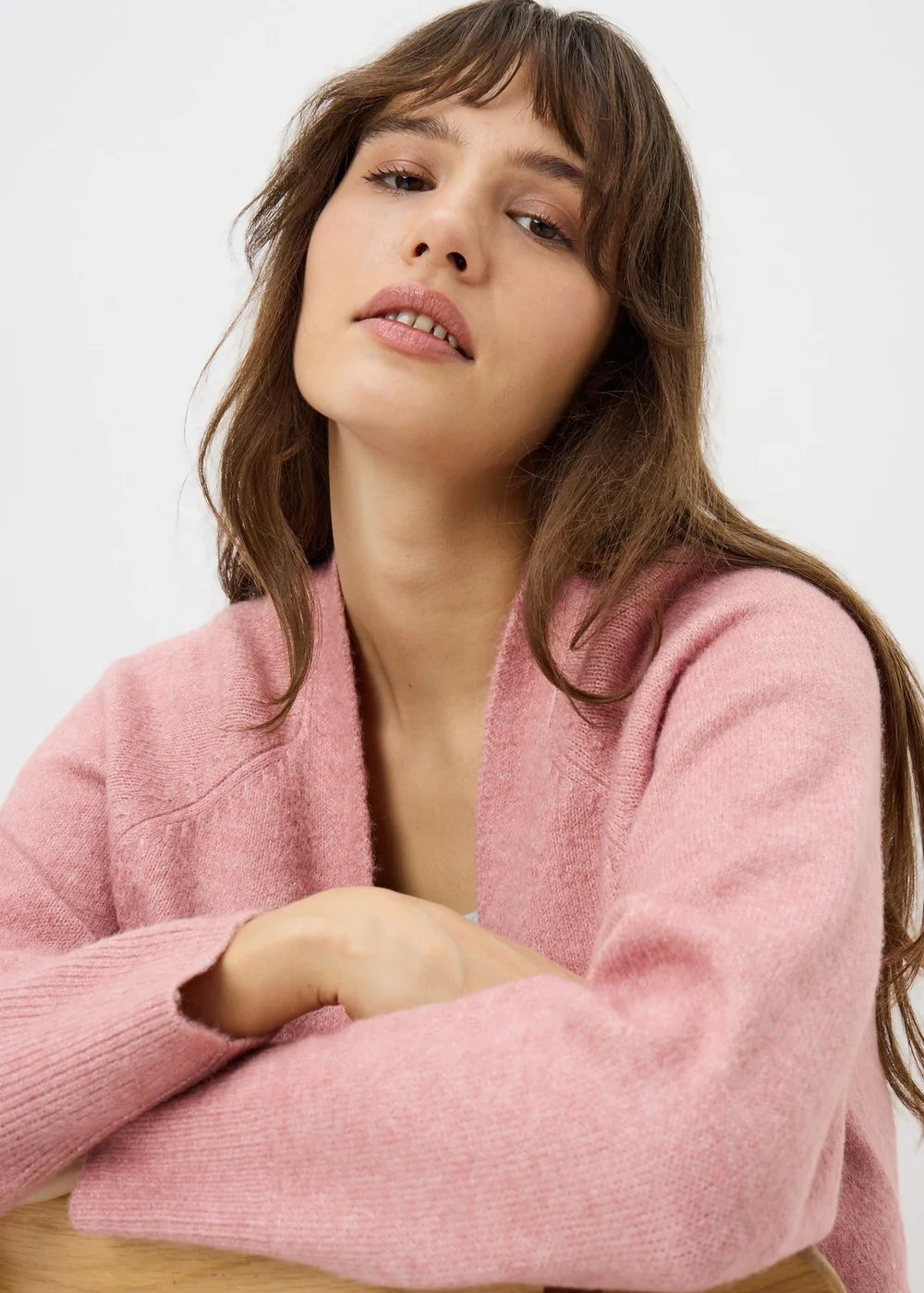 Pink Longline Open Cardigan - Extra small Image 2