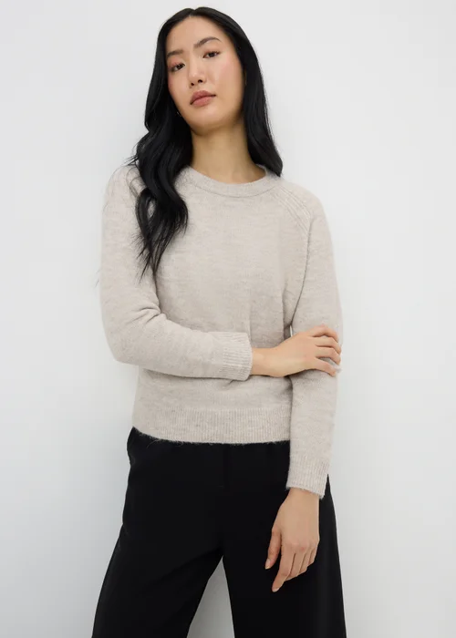 Oatmeal Crew Neck Jumper - Extra small Image 1