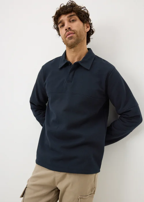 Navy Rugby Sweatshirt - Small Image 2