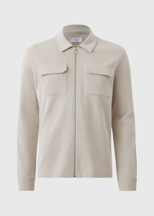 Cream Pique Smart Co Ord Shacket - L Image 4