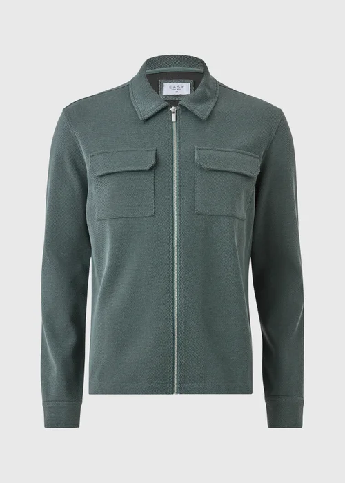 Green Smart Pique Shacket - S Image 4