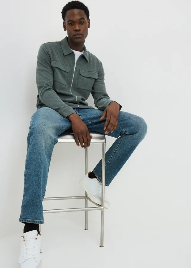 Green Smart Pique Shacket